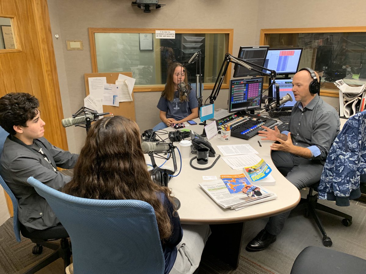 NHS_Technology's tweet photo. @john_provost @NPSDistrict NHS students who traveled with the #globalglimpse international leadership program this summer speaking to @MonteBelmonte at WHMP today, stay tuned next week to hear it! https://t.co/CabP00DoIt