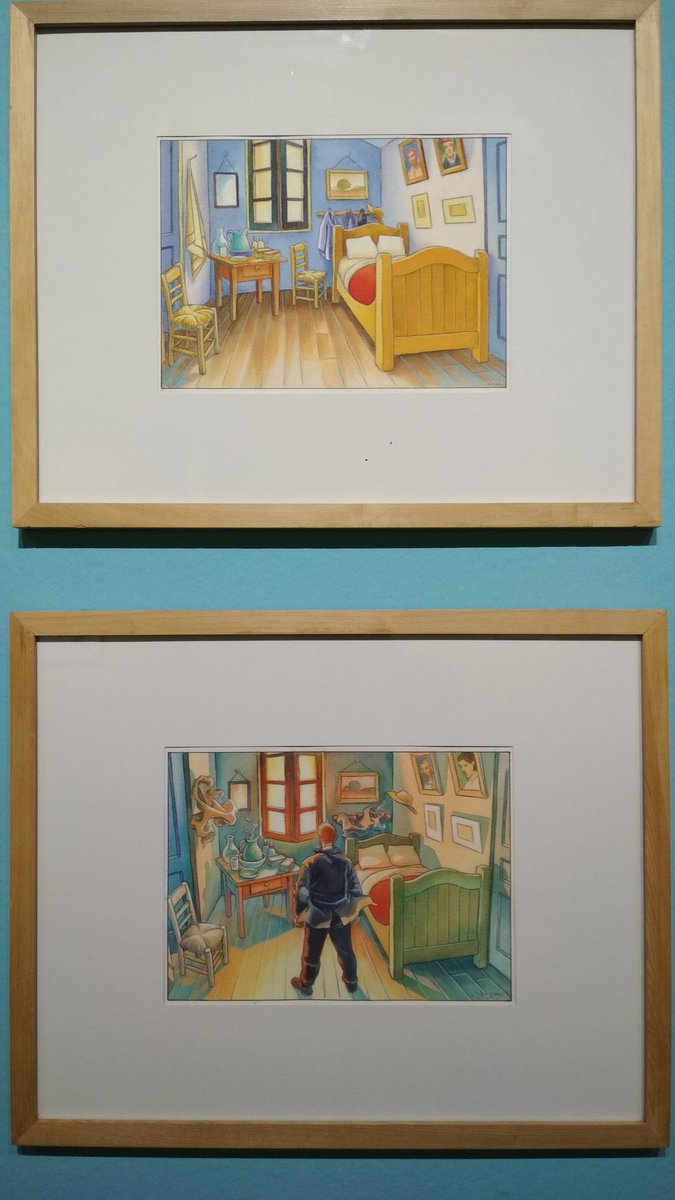 FelixBuscamares's tweet photo. #PorSiPasaPorAhí
En la sala del @MNBAChile del mall Plaza Vespucio hay originales de mi versión de Van Gogh, que apareció en las revistas #Trauko y #HeavyMetal usa https://t.co/C5Fv2zfaqO