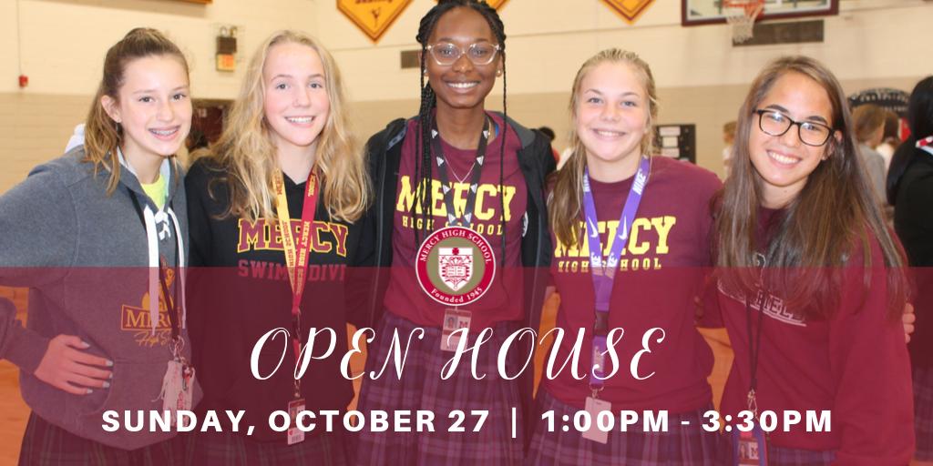 MercyHighMI's tweet photo. Discover the benefits of a Mercy education! Mercy High School, a Catholic, college prep school for young women welcomes you to our Open House Sunday, October 27 from 1:00pm to 3:30pm. Visit us online at https://t.co/NTICNM1zJq.

#BeAMercyGirl #WeAreMercy #TheMercyDifference https://t.co/NWTzr9HPBJ