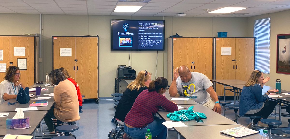 TFLYTHEedu's tweet photo. So proud to be part of a staff that can have open and courageous dialogue about what has shaped our identities and the importance of having these conversations so we can best serve our kids each day!
#CONNmUNITY #ECEA19 https://t.co/Ds96c33rkf