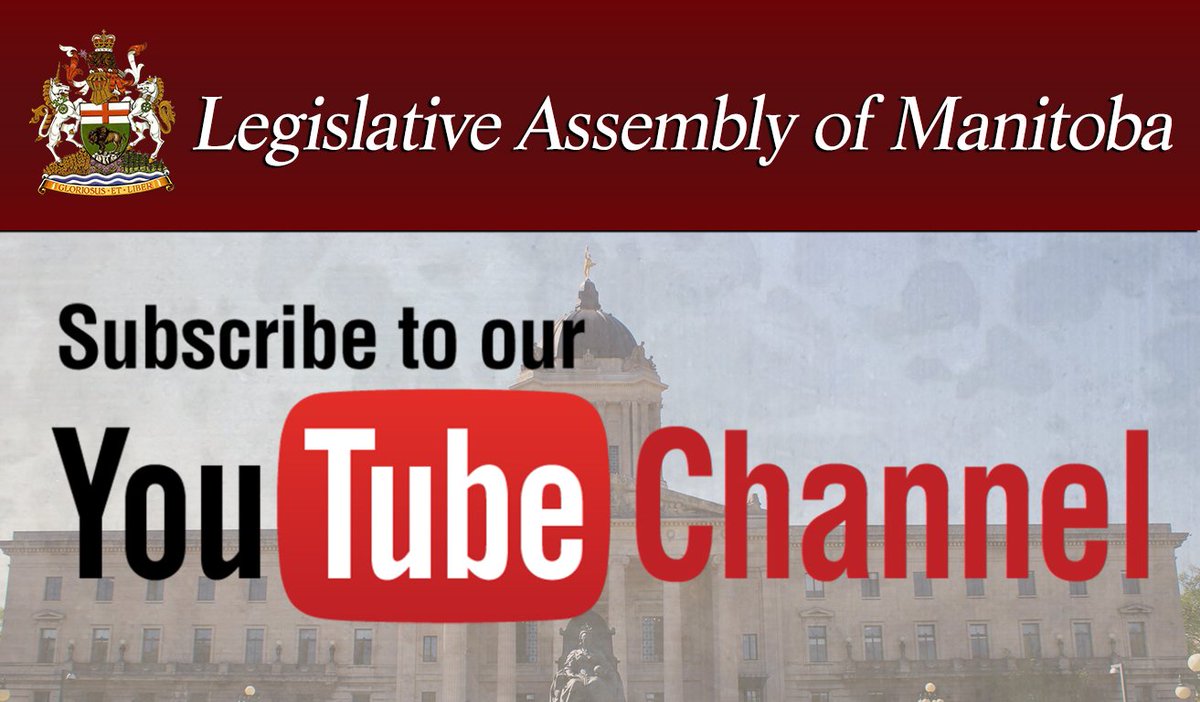 MBLegislature's tweet photo. We are now live streaming to YouTube (as well as our website). Subscribe to our channel to view our House Broadcasts. #LegMB #MBPoli #DontForgetToLikeAndSubscribe ๐
https://t.co/GS8twkFCyM https://t.co/MaasUvSjCh