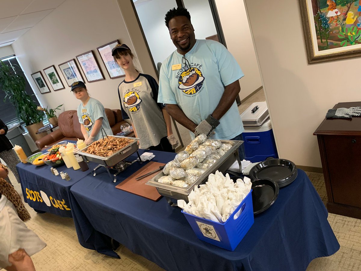 TODAY AT GREYSTONE: We were so happy to have our friends from Scot's Cafe cater some delicious BBQ for our Sales School group today! If you're not familiar with the Scot's Cafe mission, learn more about this awesome crew here: hpisd.org/apps/pages/ind…  #GreystoneCommunities