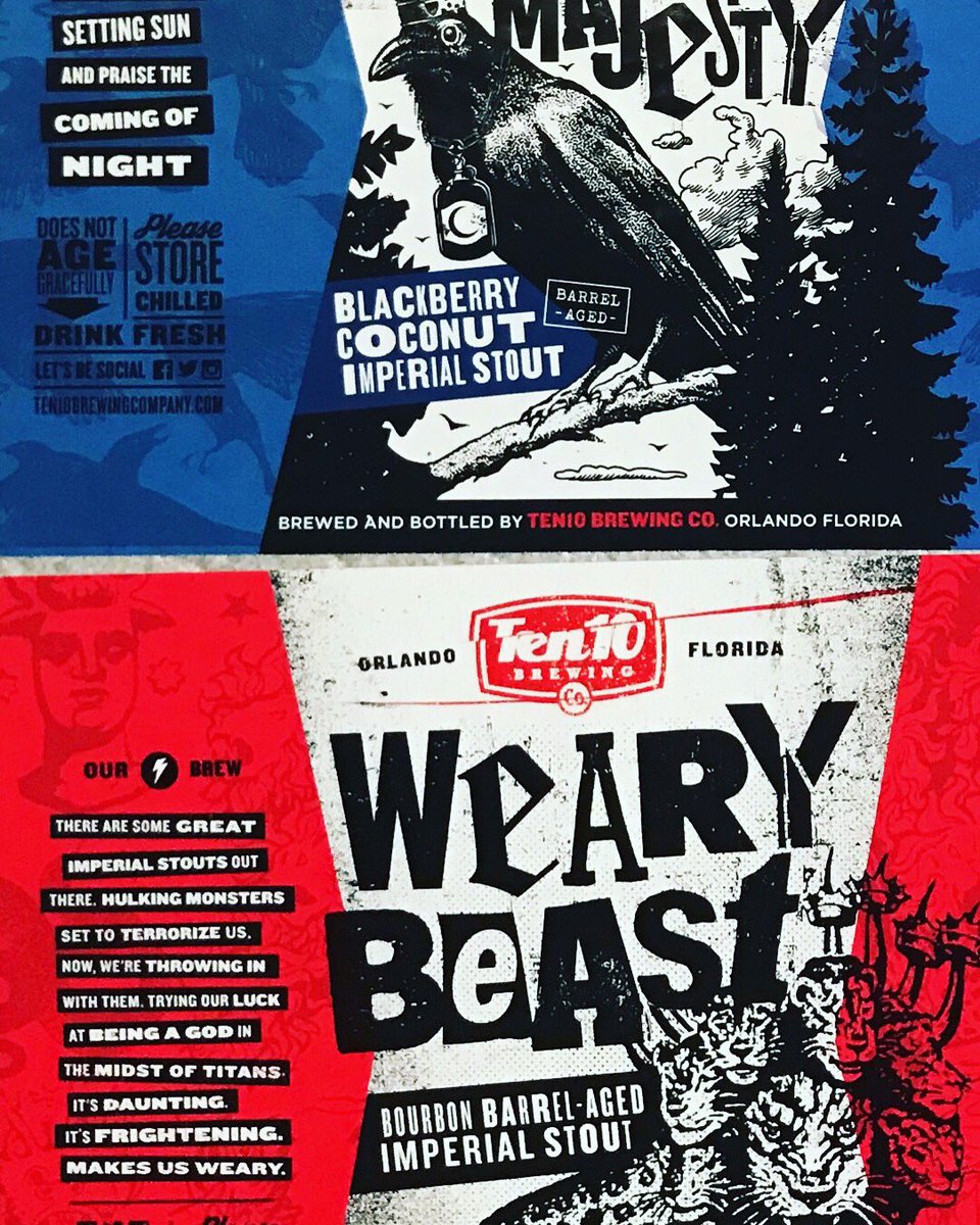 For fun, Ten10 Brewing will be tapping the Nocturnal Majesty and a 2018 Weary Beast. There is a limited supply. Sorry,  no crowlers, growlers or bottles. Tapping is October 10! @Mills50 <a href="/FLBeerNews/">Florida Beer News</a>