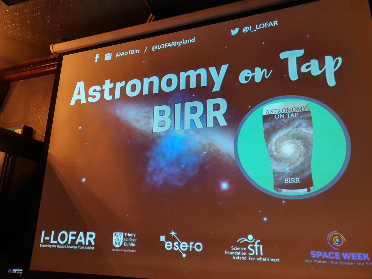LOFARIreland's tweet photo. Getting ready to kick off here @TheChestnutBirr with @tcdastro, @evanocathain & @AineFlood1!!!!
Are you ready to be hit with some sweet knowledge?!
@astronomyontap @tcddublin @scienceirel @Esero_ie
#AstroLands #astronomy #SpaceWeek2019 https://t.co/5SqMeozPpQ