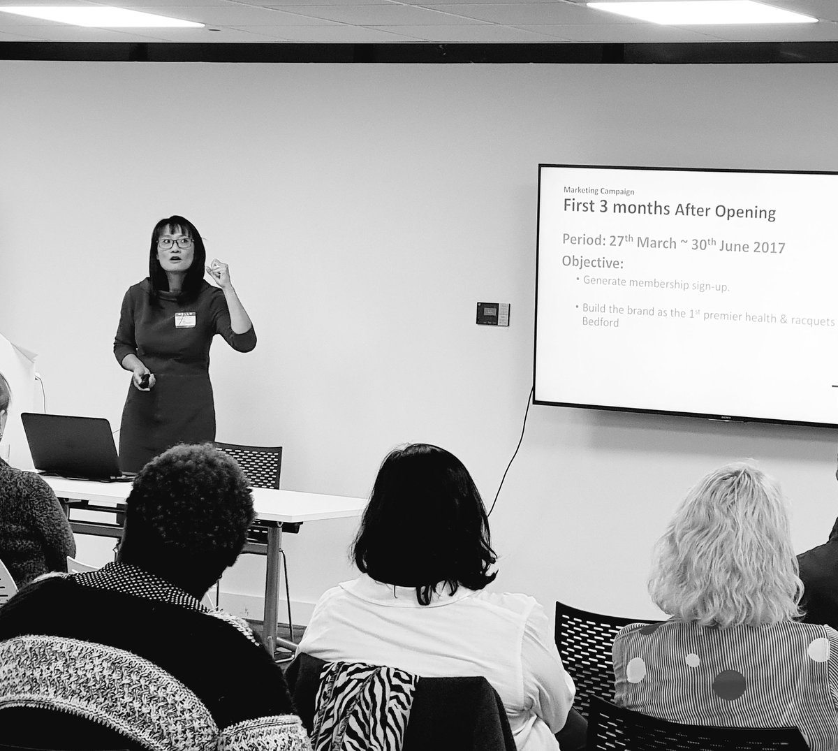 DeerBright's tweet photo. Really enjoyed hearing a true case study from Ann Towers of Towers Health &amp; Racquets Club this evening at #themarketingmeetup in Bedford - you don't often get chance to hear other people's challenges and success stories, so this was a great opportunity. 🦌 https://t.co/leyBRfyWtW