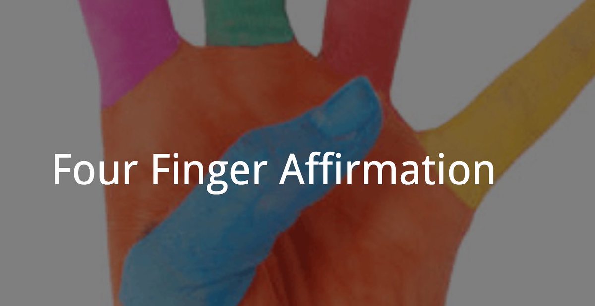 AlexMuirPS's tweet photo. Ask your child what four finger affirmations are! #WellnessWednesday #ampsIMPACT #yrdsb #WorldMentalHealthDay #yrdsbMH https://t.co/ZaX9XoAgXO