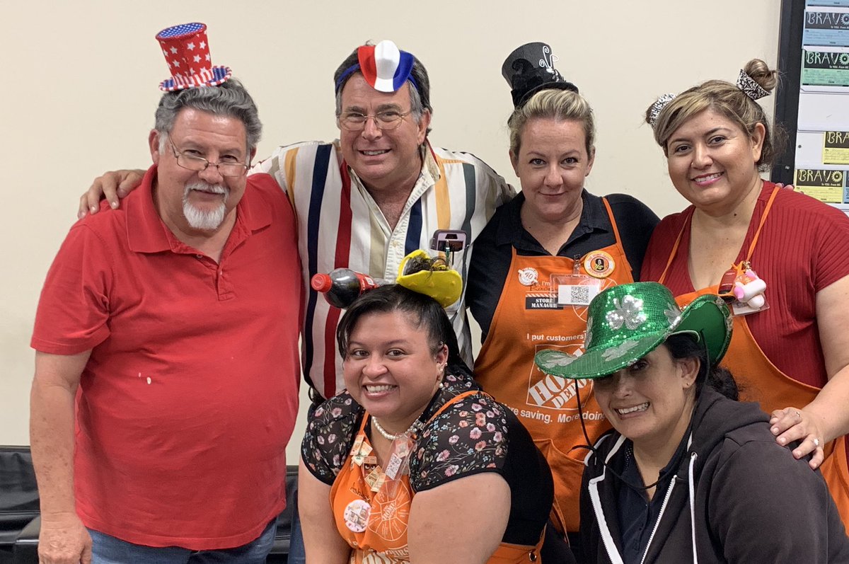 KaseyCardenas77's tweet photo. It’s crazy hair/hat day and we have some pretty creative ‘do’s!! #CAM220 #thd6988 @miriam2701rey @PatriciaTX4ever @jreed4401 @LMcmilian https://t.co/rm3PSijgw1