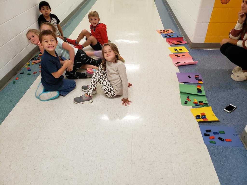 Our Kindergarteners decided to swim and hold their breath as the counted dots and sorted dominoes.
