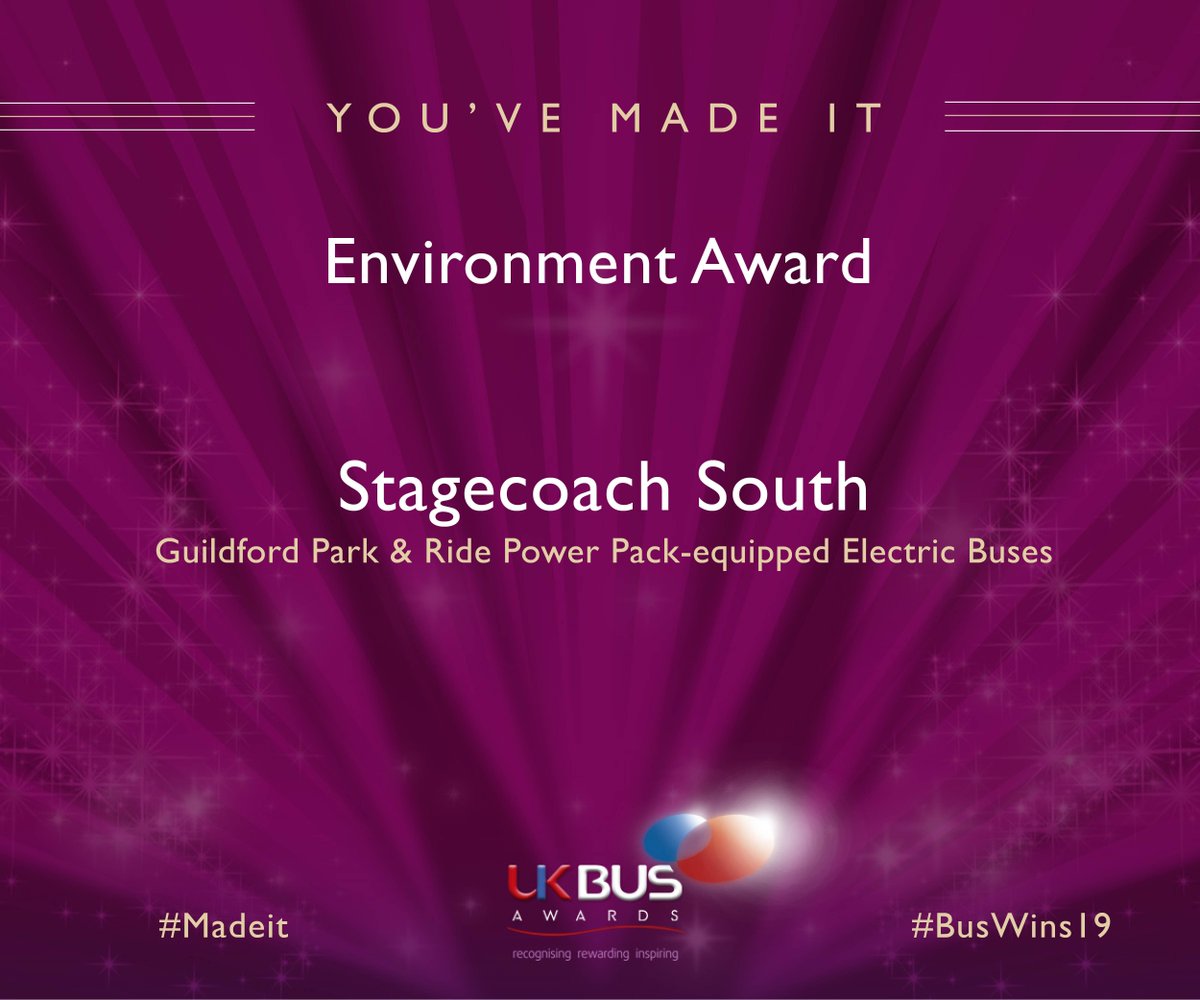 UKBusAwards's tweet photo. Shortlisted for the Environment Award are...

@StagecoachSouth

CONGRATULATIONS!

#madeit #BusWins19 https://t.co/PejnPuMvCl