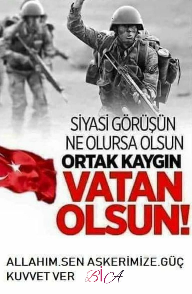 Boşanmış İnsanlar ve Aile Platformu olarak anlamlı yüce emsalsiz Bayrağımızın Altında, Hükümetimizin aldığı kararın ve Eşi benzeri olmayan, mazluma merhamette, zalimin korkulu rüyası olan Ordumuzun yanındayız. Verilecek görevlere de hazırız.
<a href="/RTErdogan/">Recep Tayyip Erdoğan</a> <a href="/dbdevletbahceli/">Devlet Bahçeli</a>