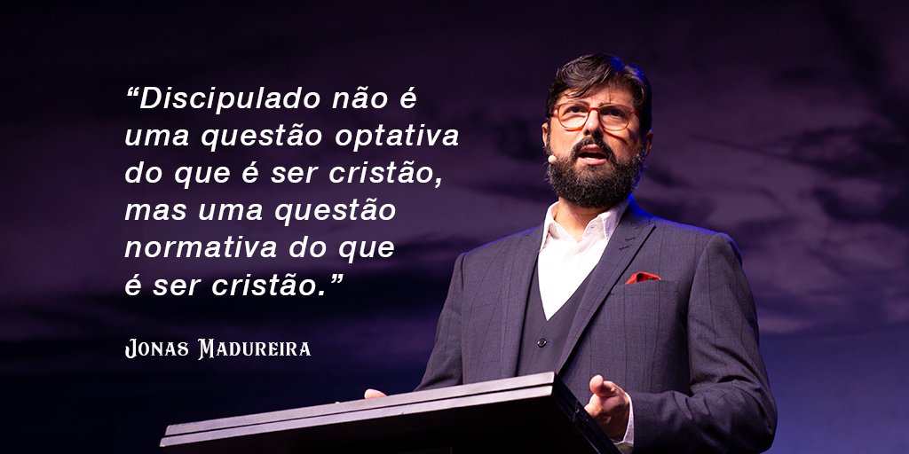 voltemos's tweet photo. "Discipulado não é uma questão optativa do que é ser cristão, mas uma questão normativa do que é ser cristão." —Jonas Madureira #FielPastores2019 https://t.co/nFyvG2tC8r