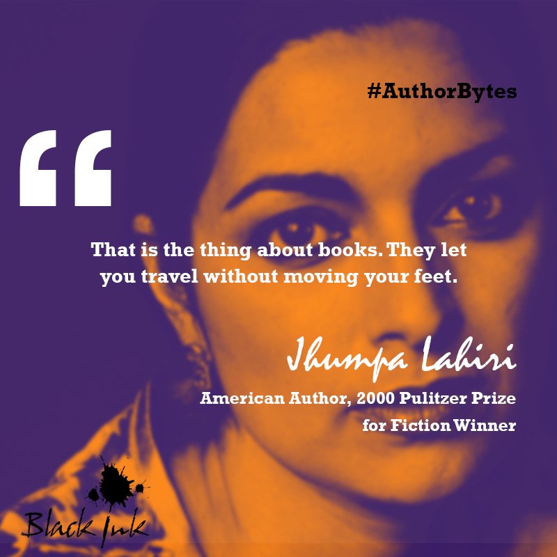 #AuthorBytes : Too lazy to travel?
Too broke to even attempt?
A good book could easily be your platform 9 (¾) (a.k.a Harry Potter fan club).
Take a whiff off this diasporic writer if not us.
#BlackInkScenes #AuthorBytes #JhumpaLahri