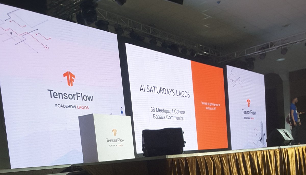 kennydukor's tweet image. Thank you @TensorFlowLagos @aniediudo for giving @AISaturdayLagos the opportunity speak today. 💪💪💪 #TensorFlowRoadShow