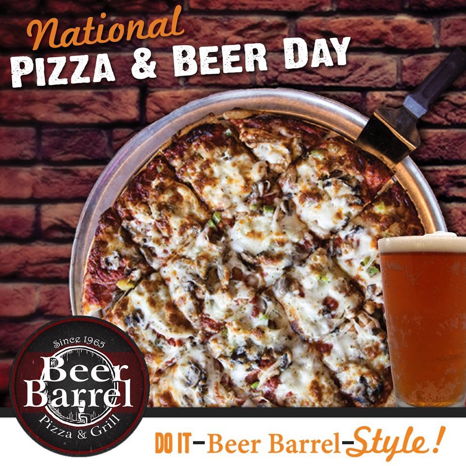 It’s in the name. There’s no better place to celebrate National Pizza and Beer Day! 🍻🍕 Who's grabbing a draft and slice? #BeerAndPizzaDay #pizzaandbeerday