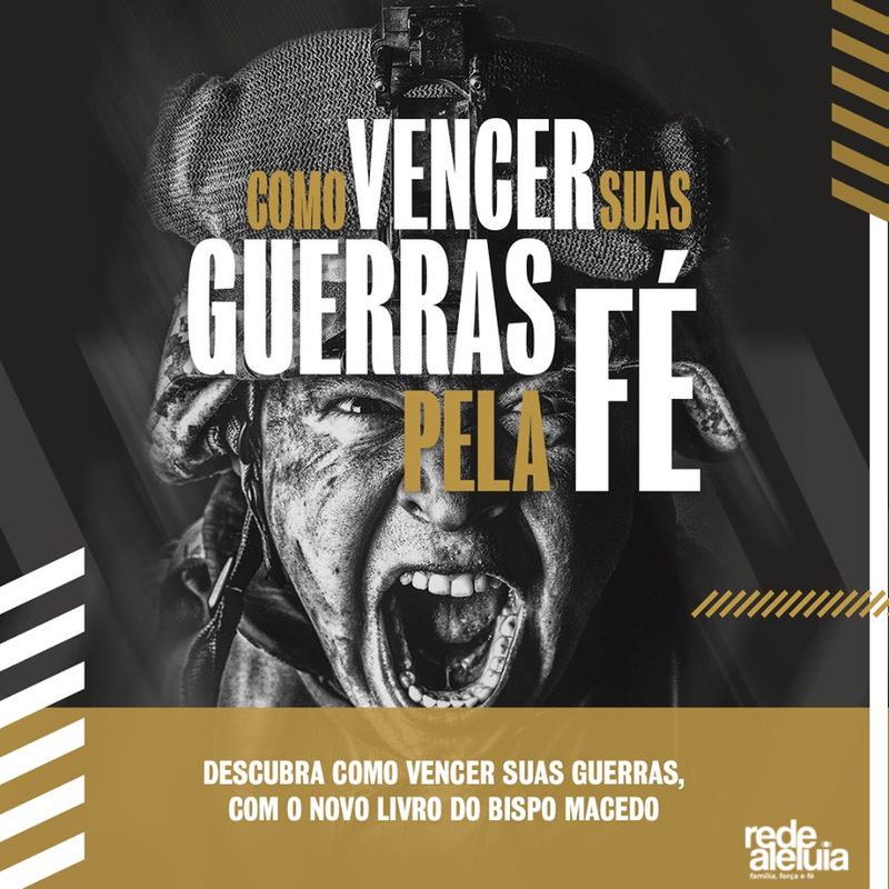 redealeluia's tweet photo. Nesta quarta-feira (09), vamos iniciar o estudo do livro "Como vencer suas guerras pela fé", Não perca! No Templo de Salomão ou em uma Universal. https://t.co/R5UcVkDyEL https://t.co/YYlxtvCi6n