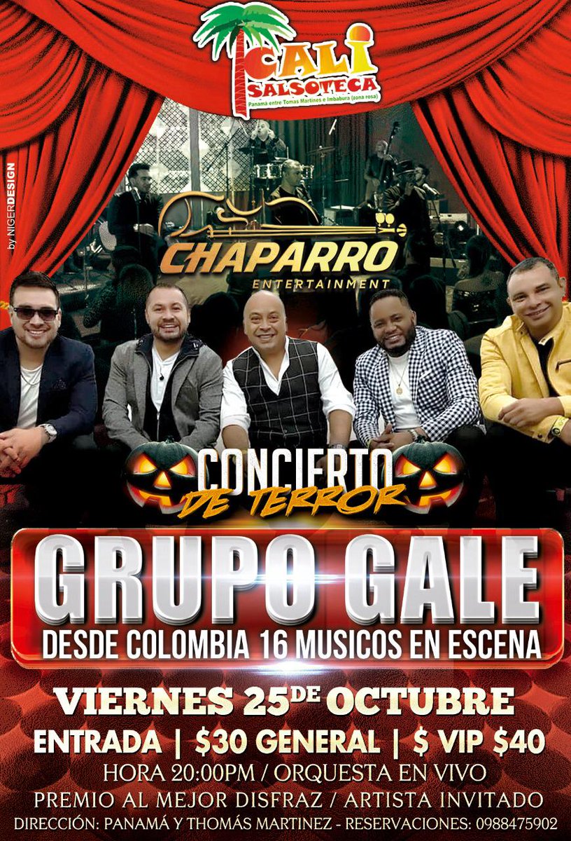 grupogale's tweet photo. Vamos a disfrutar con todo nuestro público en Guayaquil, Ecuador el próximo Viernes 25 de Octubre en la @calisalsoteca. Los esperamos! https://t.co/Tw6wxJJlba