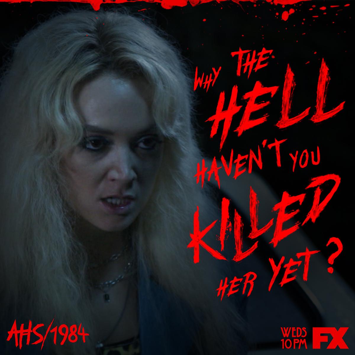 AHSFX's tweet photo. Never keep a lady waiting. Don't miss the all-new #AHS1984 tonight at 10pm on FX. https://t.co/X6NA3Mkd3p