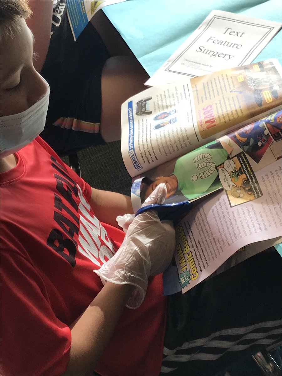 Miss_Bennett3's tweet photo. Last Friday we had doctors in our classroom! Text feature surgery was a success! #eastviewpride #fcscspartanpride https://t.co/yui8lNjsG7
