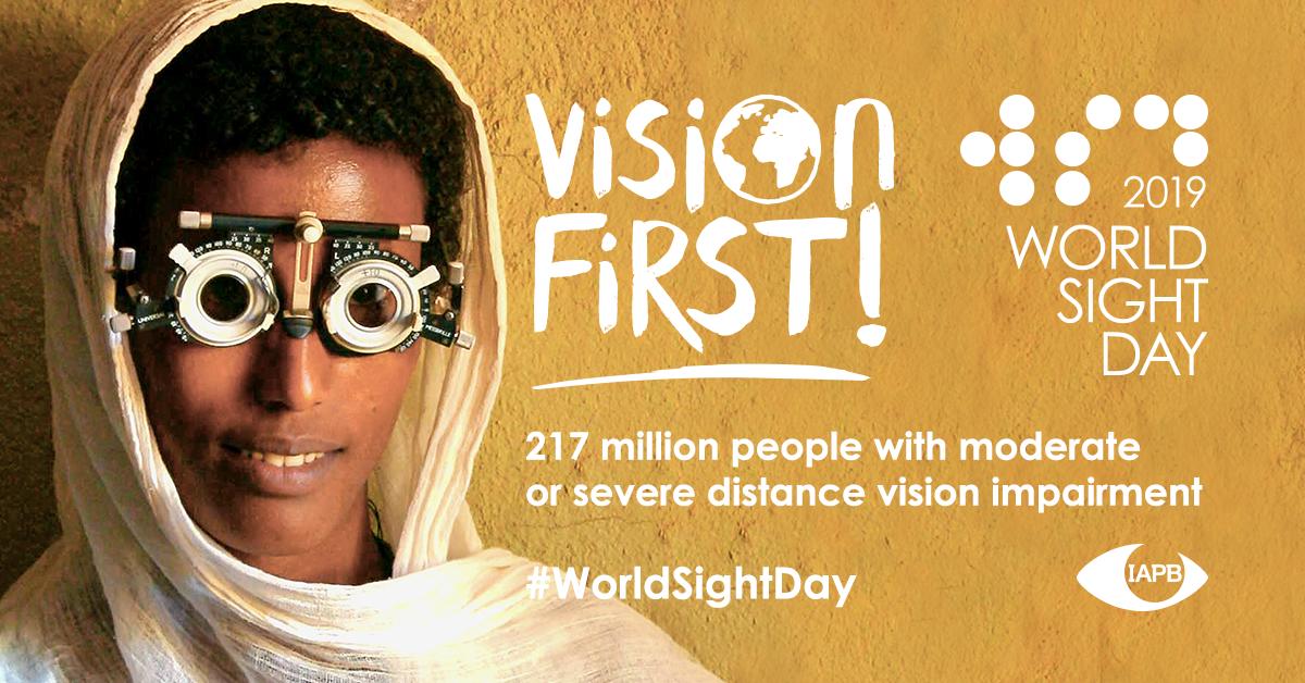 This World Sight Day (Thur Oct 10th) We’re supporting  @IAPB1 theme of ‘Vision First’ to draw attention to the work @OrbisUK does around the world to remove the barriers people can face when trying to access quality eye care. orbis.org.uk/WSD19 
#VisionFirst #WSD2019
