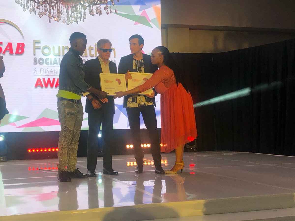 RollingMag's tweet photo. The combined first place winners of the 2019 @sabfoundationsa Disability Empowerment Awards, each receiving over a R1 million, are Optishunt and Mpho Mohlolo from Specialised Seating for Children with Disabilities! Read all about the winners in our next issue! #SABFSIA2019 https://t.co/iY0Enp03R0