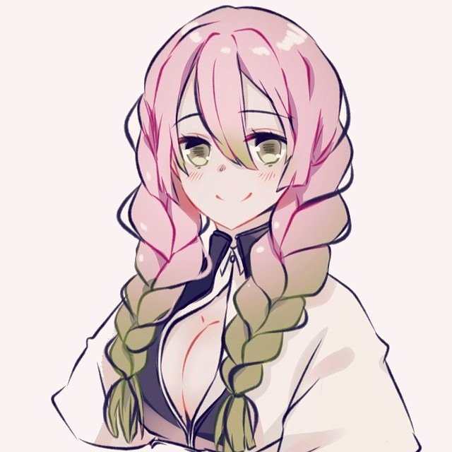 QuissさんがTwitterに投稿した甘露寺蜜璃(鬼滅の刃)のイラスト。