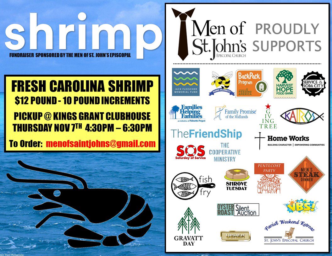 Plenty of time left to place your shrimp order! All money raised benefits great causes. Many are listed below! <a href="/F3Columbia/">F3 Columbia</a> <a href="/GamecockToonce/">Jason Lockhart</a> <a href="/jasonburbage/">Jason Burbage</a> <a href="/JohnFralick1/">John Fralick</a> <a href="/vintagepalmetto/">John Sherrer</a>