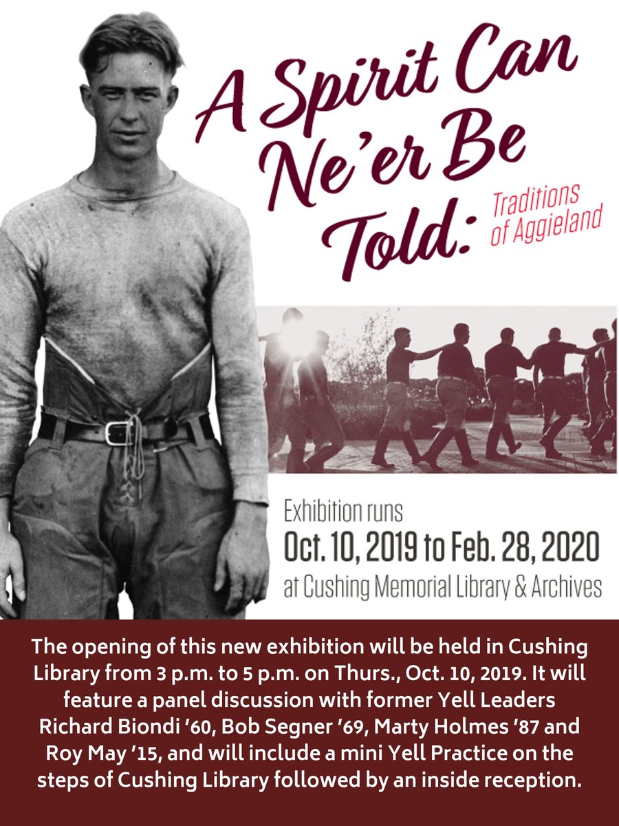 SawEmOff1931's tweet photo. ...and it's OPEN!
Now at @tamulibraries #CushingMemorialLibrary an exhibition of the many traditions of Texas A&M! From the oldest Aggie Ring to the Corregidor Muster Flag, this is an exhibit you shouldn't miss. https://t.co/WJTQzpM3an
