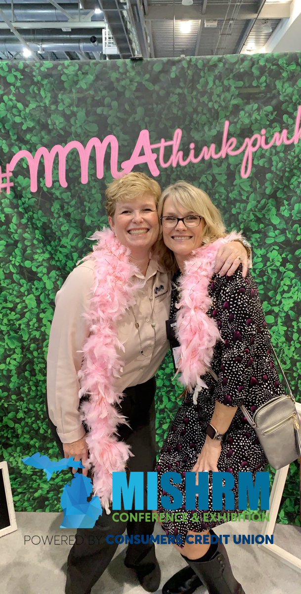 spremerHRpro's tweet photo. Thank you @MMA_Michigan  for sponsoring our leadership summit at #MISHRM19!  Love your #mmathinkpink booth! https://t.co/eu2Ftw0BVz