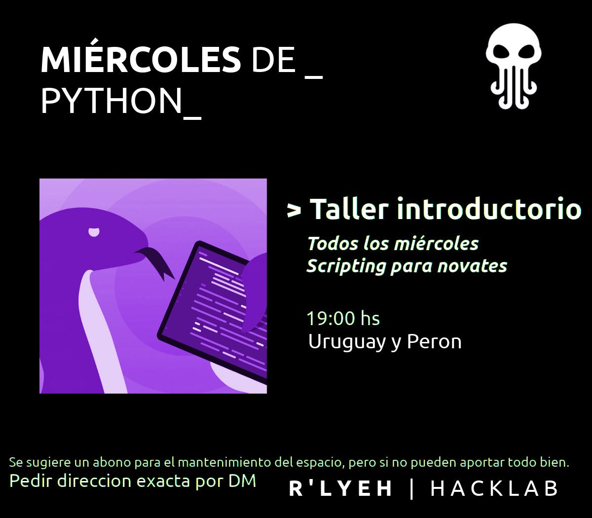 _rlab's tweet photo. Hoy tenemos miércoles de Python! :) https://t.co/QzZo64KMGs