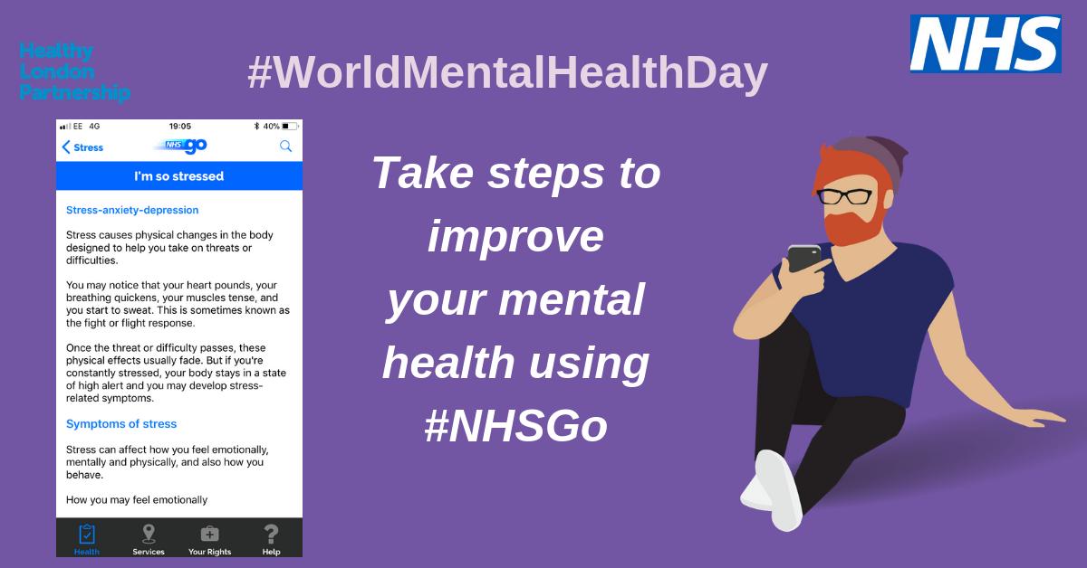 TracyDBeaker's tweet photo. Aged 16 - 25? On #WorldMentalHealthDay2019 #WorldMentalHealthDay get NHS approved tips to support your mental health from #NHSGo @HealthyLDN @PYL_London @AYPHcharity @nclstp @ourhealthiersel @SWLNHS @EastLondonHCP @HealthierNWL @ThriveLDN @LyndaHassell @WXPaediatrics https://t.co/hHTKIepVvF