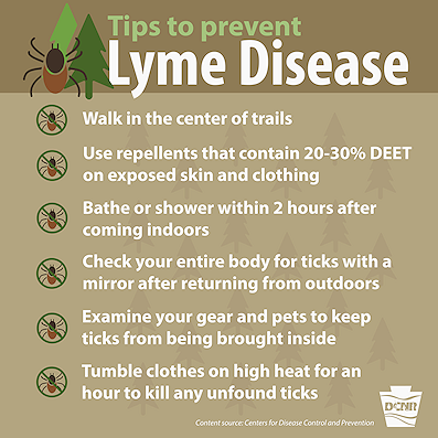 RosieRushing's tweet photo. #MidwestHikers, don't get TICKed off with Lyme disease! Here's some facts on preventing Lyme disease:

#outdoors #publichealth #tickseason https://t.co/LdZsaLpARx