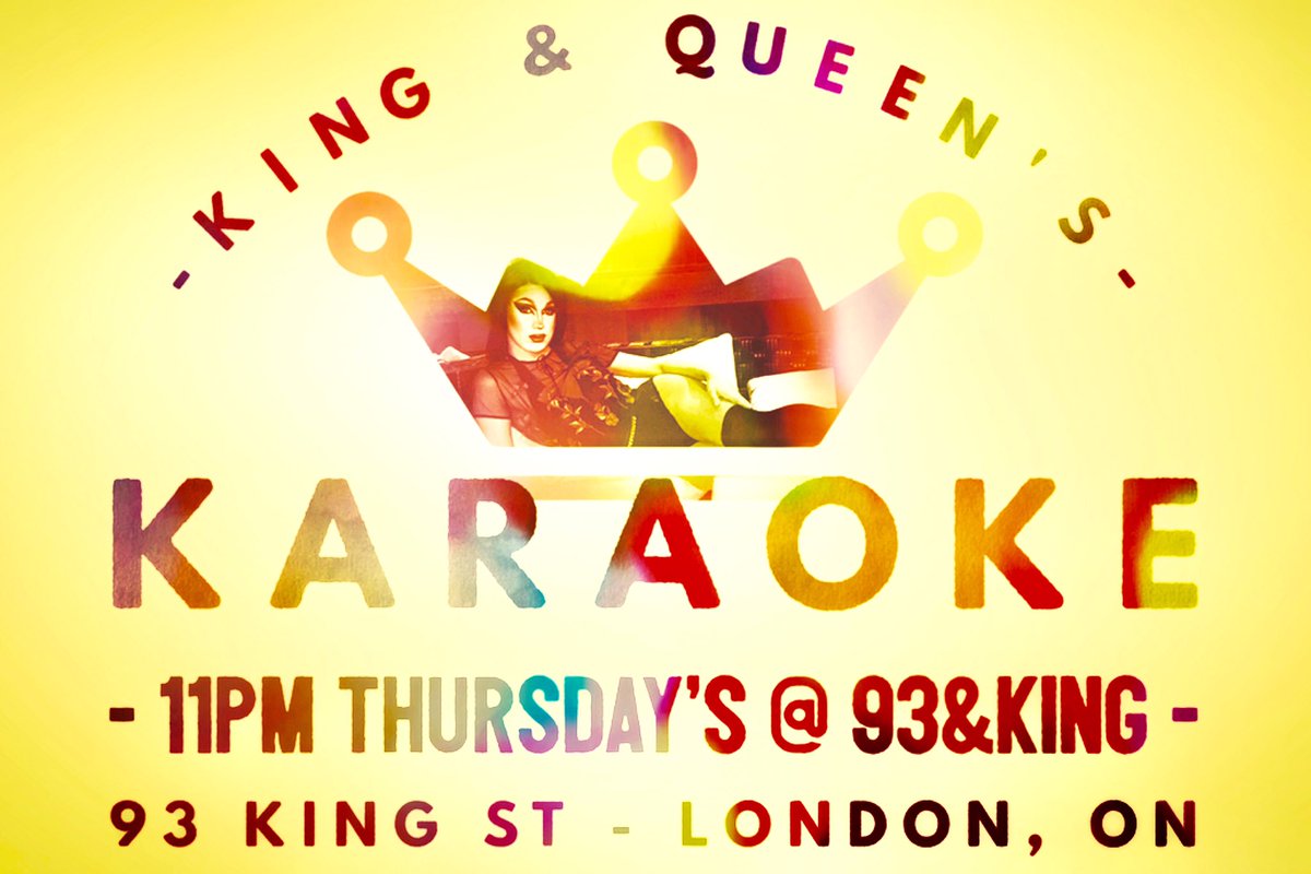 Why not try Karaoke with a DRAG QUEEN?! Check out our sister bar <a href="/93KingBar/">The King</a> Thursdays at 11PM; Bring out your inner Diva!  #LdnEnt #GetDTL #CanadasLondon #DragQueen #LdnOnt #WhatsGoodLdn #ForestCityRoots #Thursdays