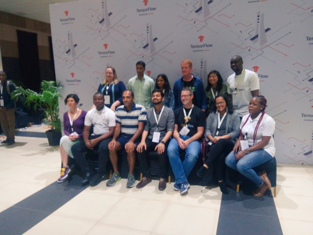 oyewodayo's tweet image. Tensorflow crew from Google. 
#TensorFlowRoadShowLagos #tensorflow