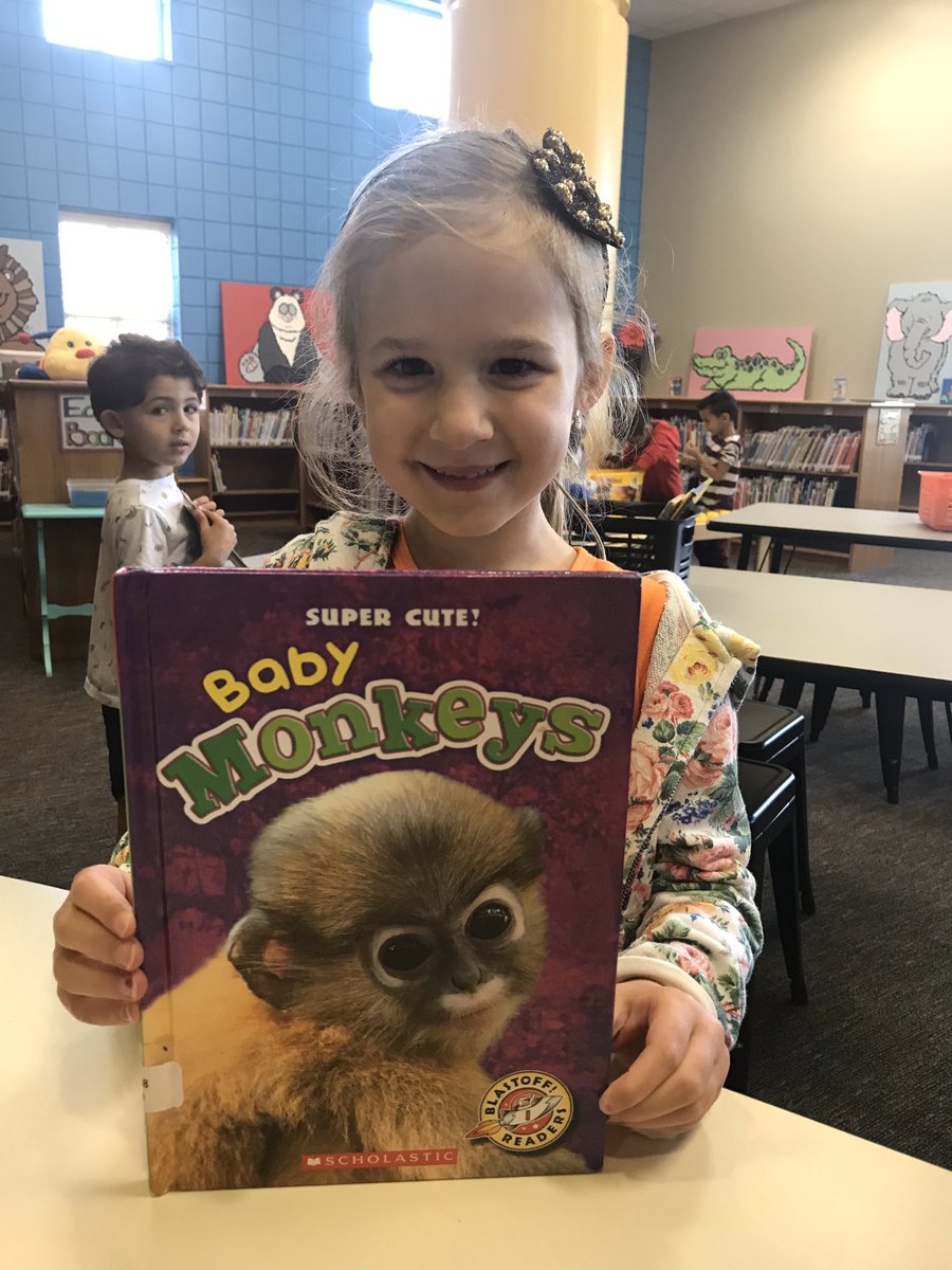 EEECLibrary's tweet photo. Last week was our first week checking out books at EEEC ❤️📚 always an exciting week in the library! #kindercats #eeec @EEECEnterprise https://t.co/GhCSrYhzBu