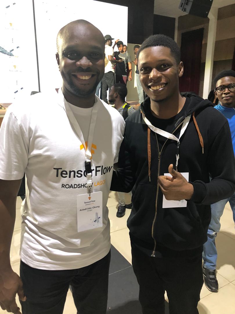 AdinoyiSadiq's tweet image. Got to meet @aniediudo at the #TensorFlowRoadShow. Had a blast!