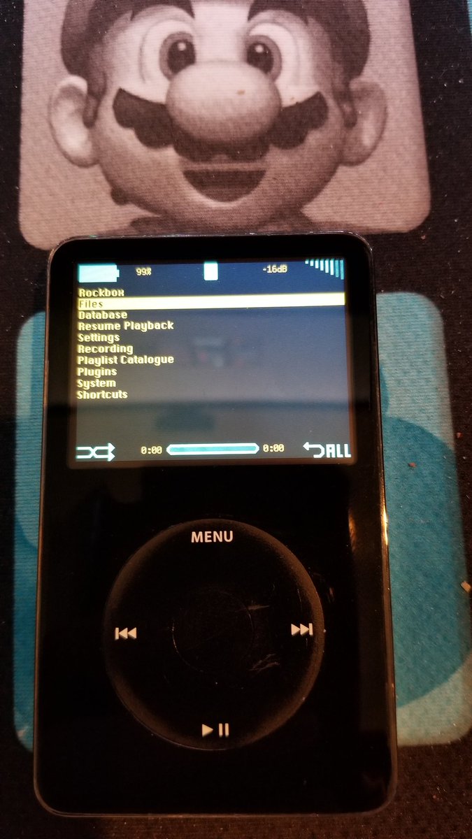 PixelMaker04's tweet photo. Anyone else also use #rockbox on their #iPod? This is my originally purchased #iPodVideo 30GB with a CF adapter now with 128GB of storage via SDtoCF. #classicmp3 #mp3player #mp4player #iPodMod https://t.co/Sqkn2ZYA74