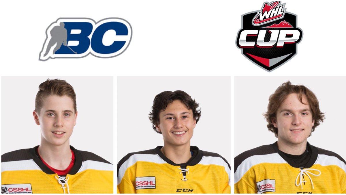 Congrats to our 3 student-athletes on making Team BC for the WHL Cup.