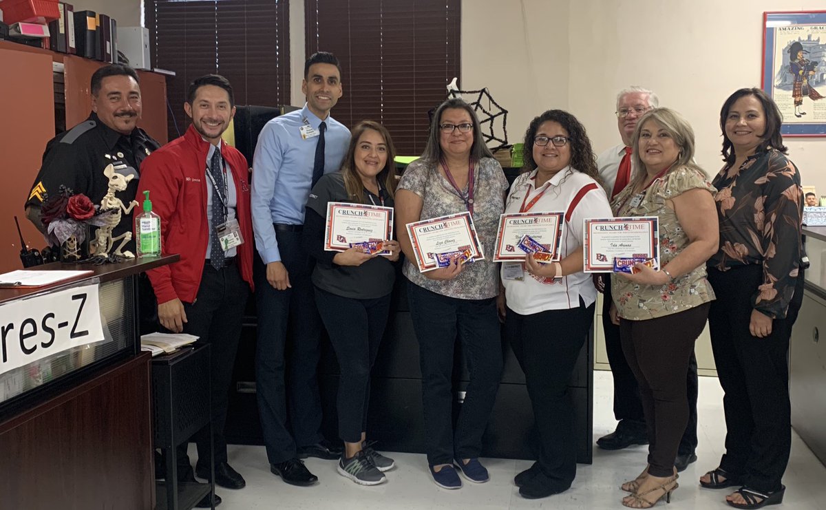 The CRUNCH Time Award Goes to the People Who In Times of Crisis, Get the CRUNCH Done! Thank You Attendance Dream Team, Mrs. Venegas, Mr. Ali &amp; Mrs. McMinn for Your 💯 Unwavering Support of Our Students Despite Obstacles! #CRUNCHTimeAward #BigRedPride