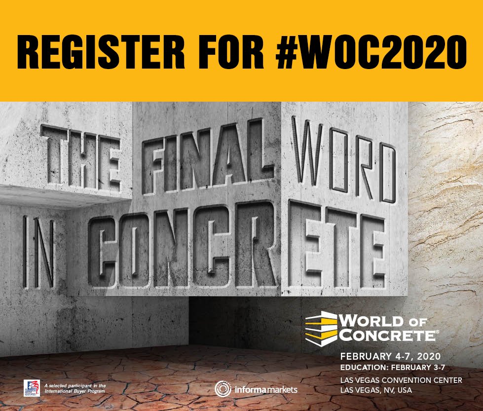 WorldofConcrete's tweet photo. #WOC2020 Registration is now OPEN! https://t.co/YbufQ4mVFz