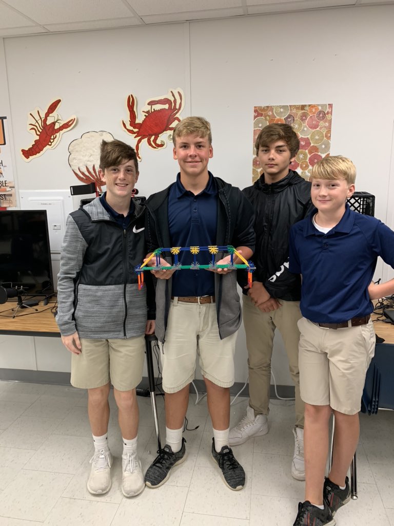 So proud of these guys for building the bridge and coming in 2nd place! <a href="/GoBucsSJHS/">Southside Jr. High</a>