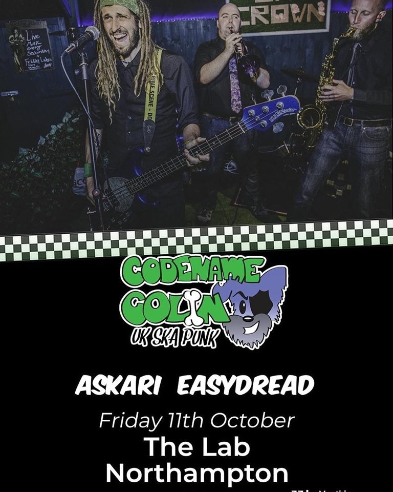 The Lab (@thelabnorthants) on Twitter photo This Friday northampton! <a href="/KarlPhillips_/">Katie Hopkins</a> presents <a href="/CodenameColin/">Codename Colin Fan</a> with @easydreadmusic and Askari!
FREE ENTRY SKA PUNK RAP! This Friday northampton! <a href="/KarlPhillips_/">Katie Hopkins</a> presents <a href="/CodenameColin/">Codename Colin Fan</a> with @easydreadmusic and Askari!
FREE ENTRY SKA PUNK RAP!