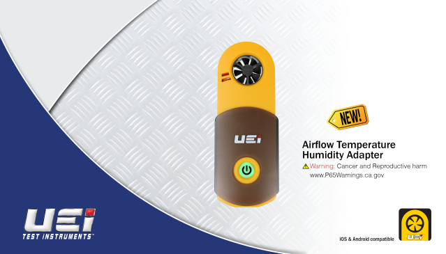 JS_SheehanGroup's tweet image. The Airflow Temperature Humidity Adapter by UEI calculates dew point, wet bulb, dry bulb, and volumetric flow. Includes carrying strap and 2 CR2032 lithium batteries. Compatible with iOS and Android.... #johnstonesupply #easy4thecontractor bit.ly/2pZVgBe