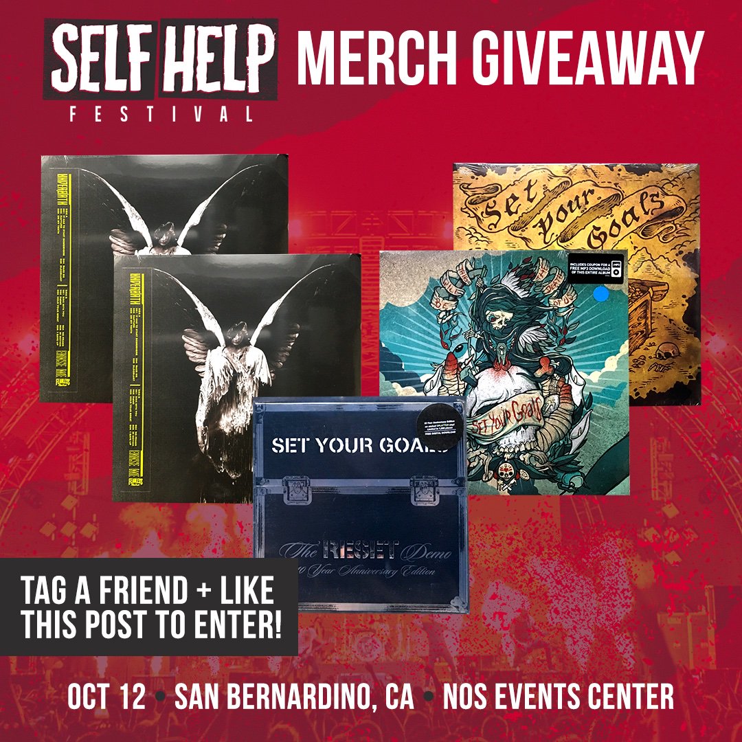 The guys in <a href="/UnderoathBand/">Underoath</a> and <a href="/SetYourGoals/">Set Your Goals</a> were kind enough to send us some vinyl we could give away. You know the drill, tag a friend below and like this post to enter!

Get tickets for Self Help San Bernardino happening this Saturday at selfhelpfest.com
