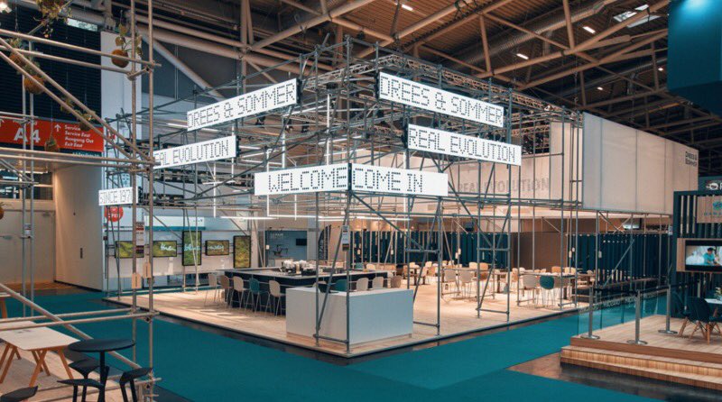 MartinPietzonka's tweet photo. 3 exciting days @ #EXPOREAL2019
Great talks with #PropTechs #ConTechs #Startups & partners @ our @Drees_Sommer booth
Our approach: If we design sustainable buildings, our trade fair visits should be #sustainable too - thats why our new booth is inspired by #CradletoCradle https://t.co/khK3z8vWrW