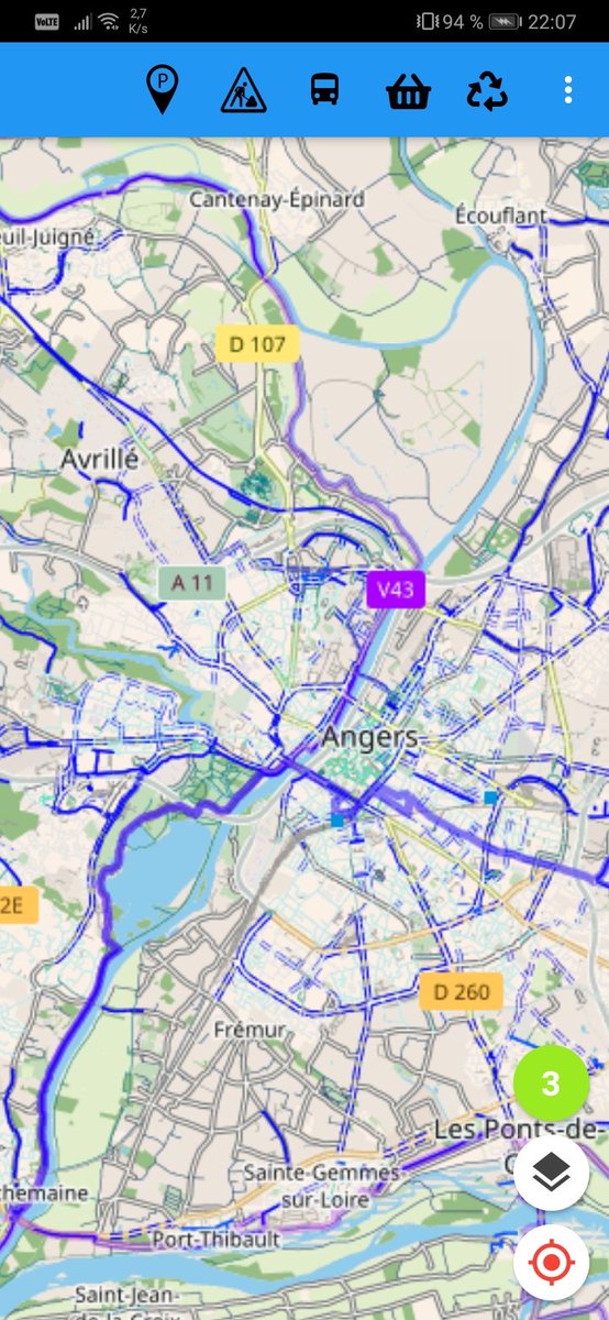 AngersMap's tweet image. Vous cherchez la carte des pistes cyclables de la région ? Retrouvez là sur @AngersMap play.google.com/store/apps/det…