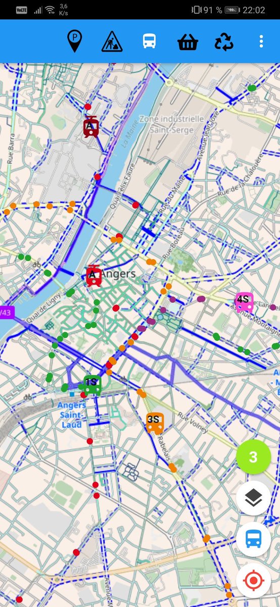 AngersMap's tweet image. Vous cherchez la carte des pistes cyclables de la région ? Retrouvez là sur @AngersMap play.google.com/store/apps/det…