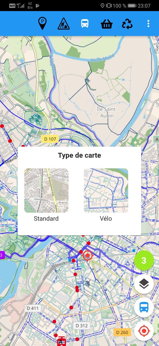 AngersMap's tweet image. Vous cherchez la carte des pistes cyclables de la région ? Retrouvez là sur @AngersMap play.google.com/store/apps/det…