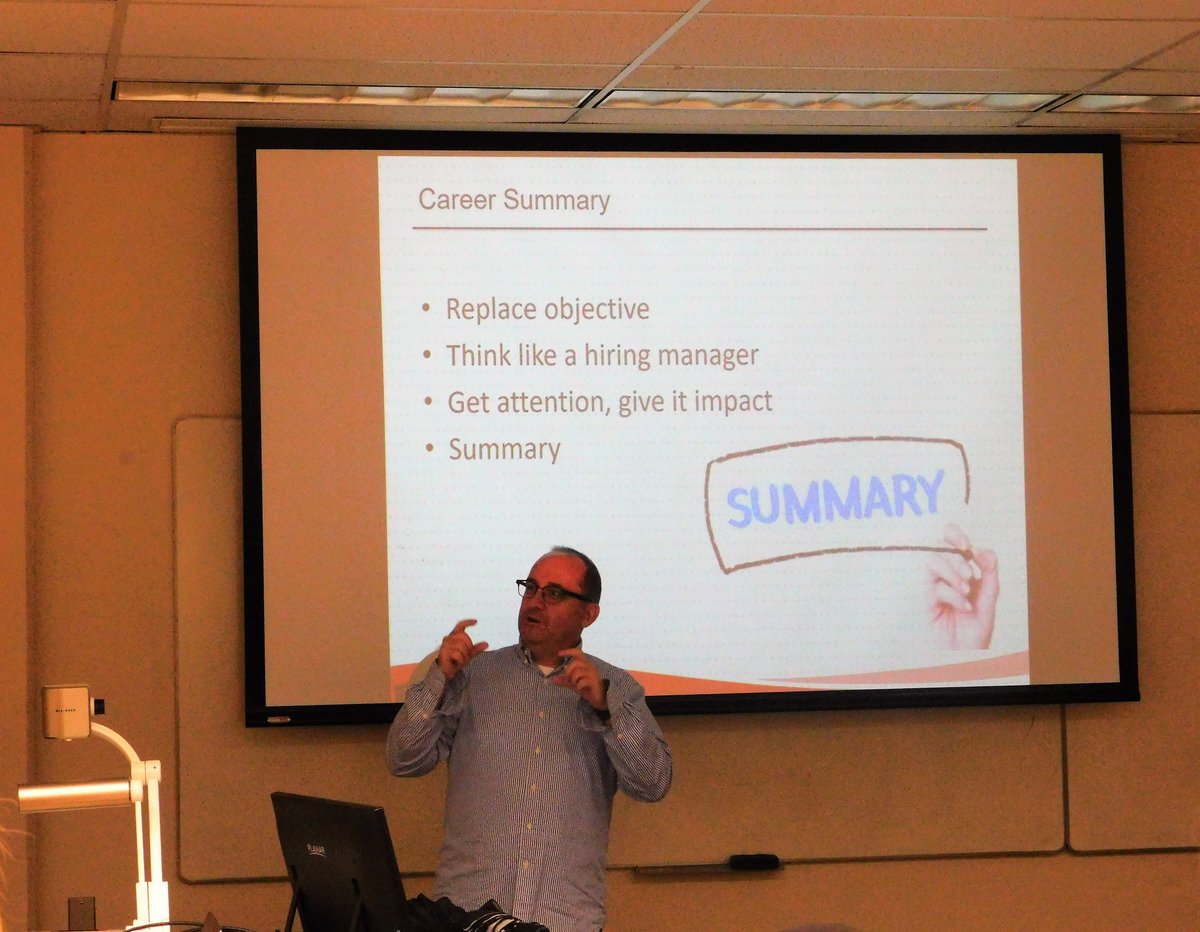 adclubucf's tweet photo. Part 1️⃣ of #IPUCF is complete! Thank you to Gary LaPage for sharing his thoughts on constructing formal resumes. After yesterday’s workshop, we're 👍 confident our Ad peeps are ready to write their drafts.
#AdClubUCF https://t.co/7G6GJjOoRq
