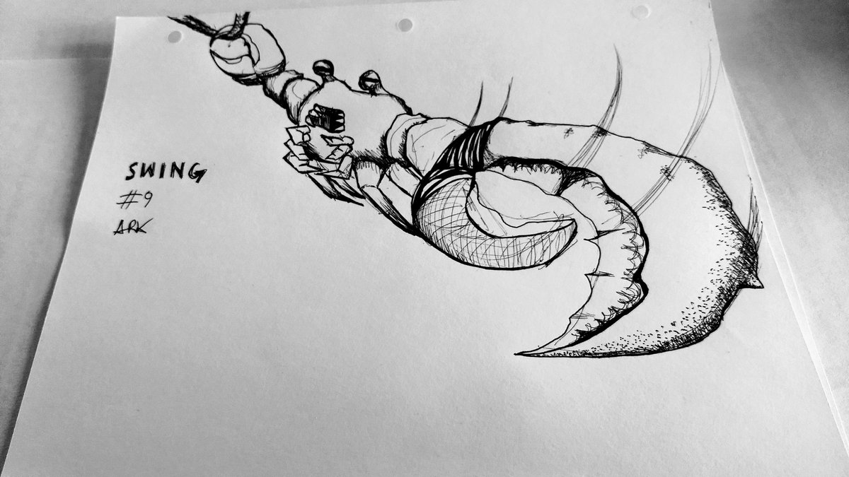 VGArkanian's tweet photo. I missed a day :(
Day 9 - Swing
#Inktober2019 #Inktoberday9 #Inktober https://t.co/Aq19wZmyPS