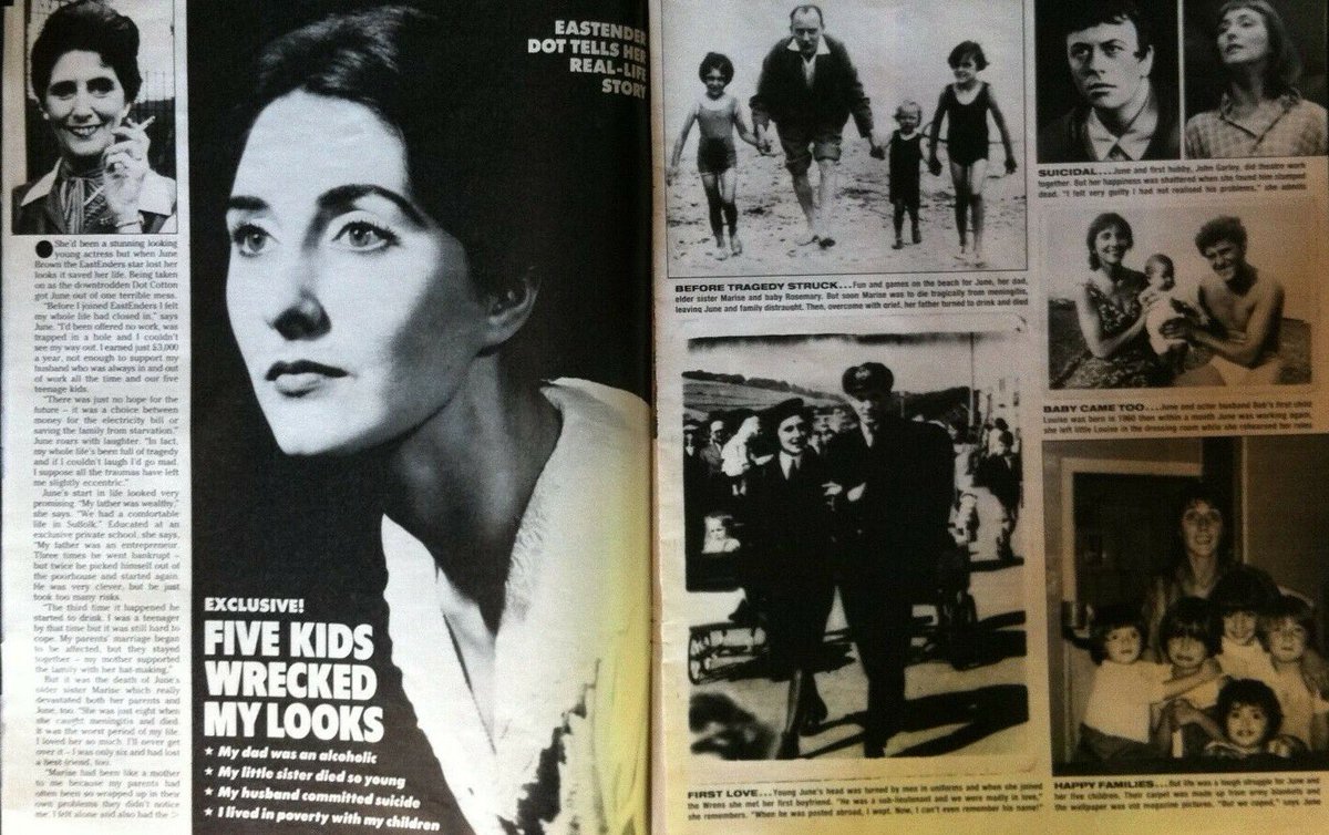 JuneBrownTV's tweet photo. From the News Of The World's 'Sunday' magazine 18.03.1990. https://t.co/WJZ6jj8Mwy